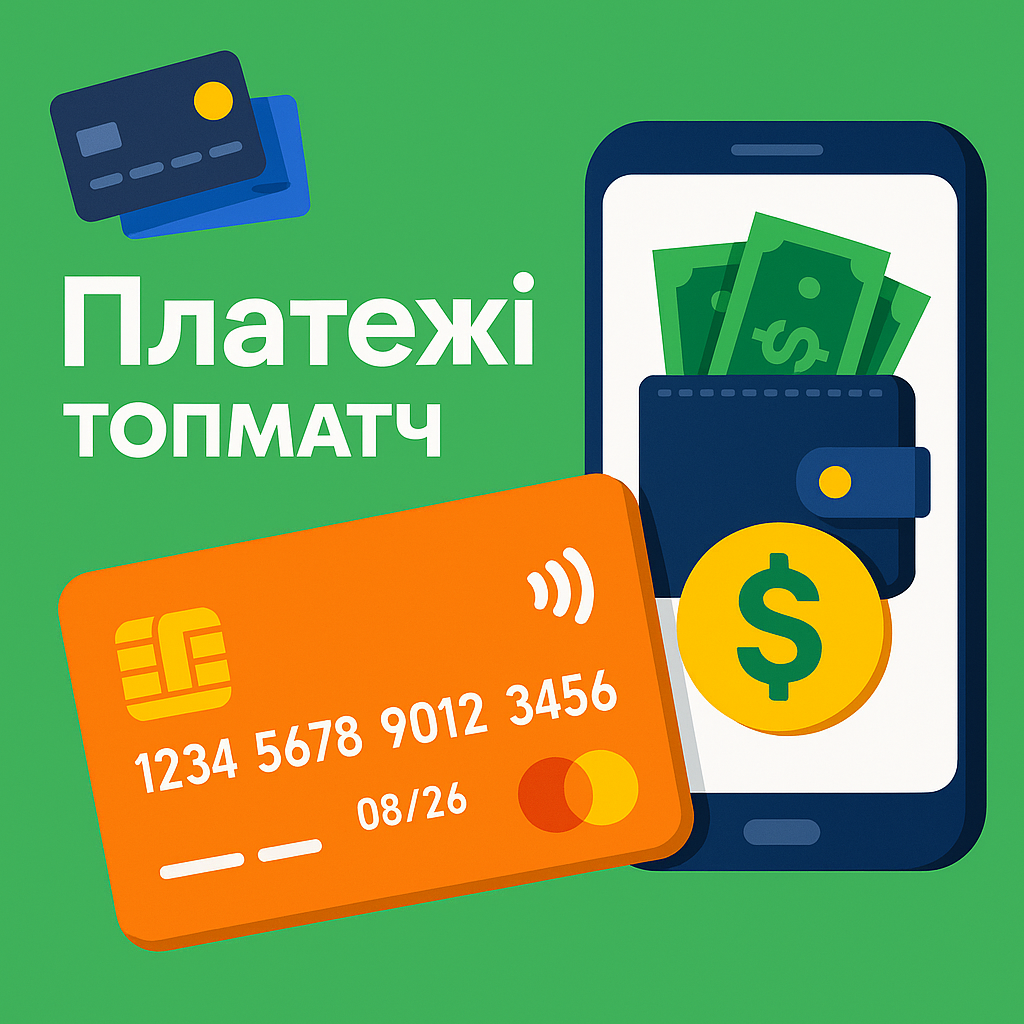 Поповнення та виведення коштів у Топматч